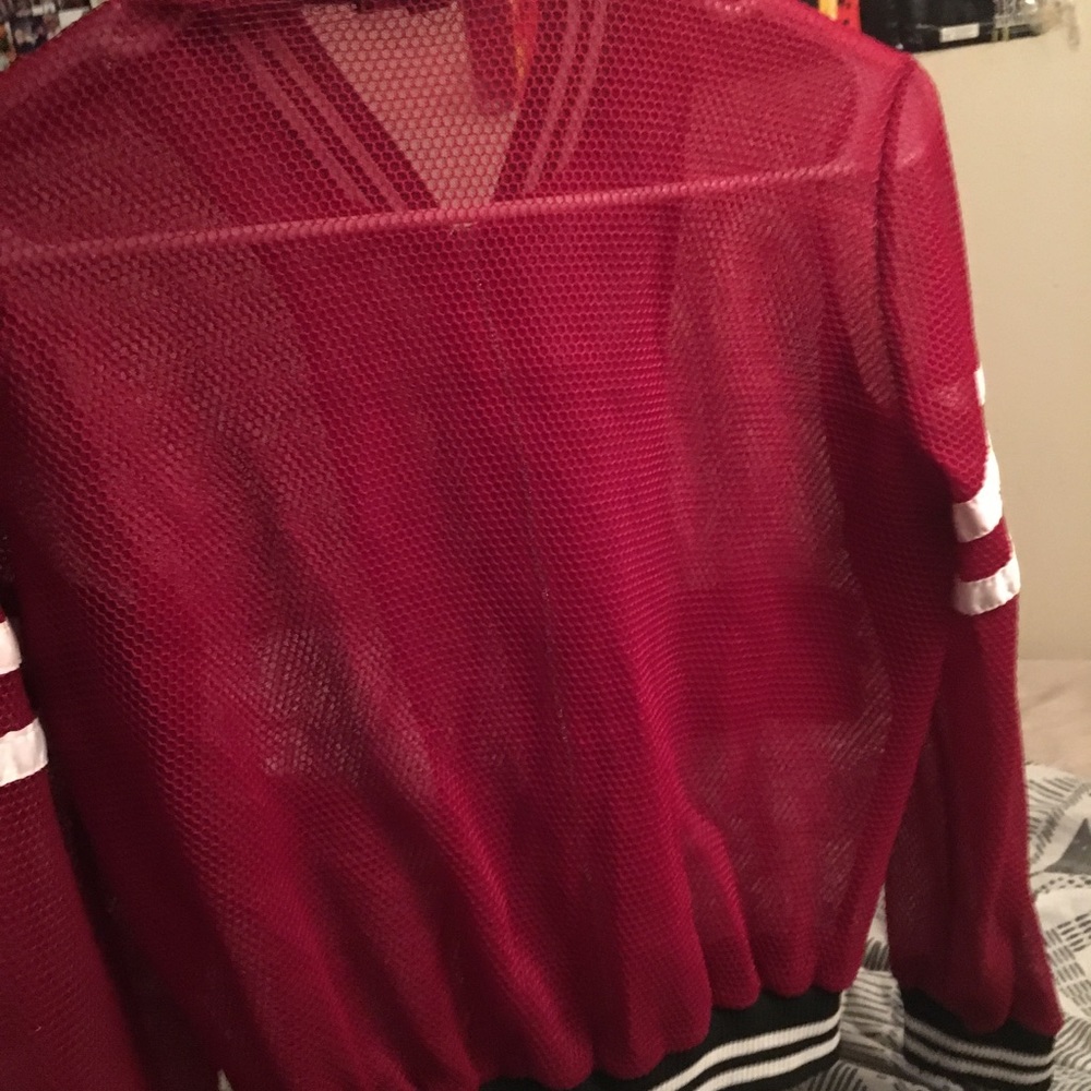 Mesh Varsity Like Jacket - Picture 2 of 2